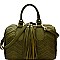 Tassel Accent Chevron Quilted Boston Satchel MH-JY0231