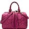 Tassel Accent Chevron Quilted Boston Satchel MH-JY0231
