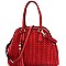 Tassel Accent Chevron Quilted 2-Way Satchel  MH-JY0232