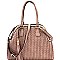 Tassel Accent Chevron Quilted 2-Way Satchel  MH-JY0232