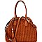 Tassel Accent Chevron Quilted 2-Way Satchel  MH-JY0232