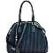 Tassel Accent Chevron Quilted 2-Way Satchel  MH-JY0232