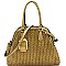 Tassel Accent Chevron Quilted 2-Way Satchel  MH-JY0232