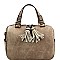 Double Tassel Accent Boston Satchel