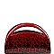 2-Way Half-Moon Gradated Leopard Patent Satchel Wallet SET