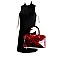 2-Way Gradated Leopard Patent Boston Satchel Wallet SET