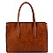 2 in 1 Structured Color Block Crocodile Print Patchwork Satchel