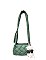 Bag Charm Puffy Woven Crossbody Bag