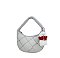 Bag Charm Puffy Woven Hobo Shoulder Bag