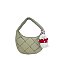 Bag Charm Puffy Woven Hobo Shoulder Bag