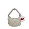 Bag Charm Puffy Woven Hobo Shoulder Bag