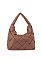 Soft Puffy Woven Shoulder Bag Hobo