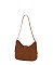 Faux Suede Shoulder Bag