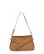 Faux Suede Buckle Shoulder Bag