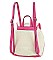 FASHION STRAW TEXTURE CUTE DESIGN BACKPACK