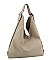 BUCKLED SMOOTH TEXTURE HOBO BAG