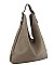 BUCKLED SMOOTH TEXTURE HOBO BAG