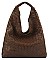 FASHION TREND PLAIN CHECKER DESIGN HOBO BAG