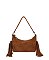 Faux Suede Fringe Shoulder Bag