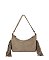 Faux Suede Fringe Shoulder Bag