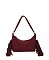 Faux Suede Fringe Shoulder Bag
