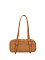 Puffy Quilted Suede Shoulder Bag