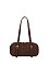 Puffy Quilted Suede Shoulder Bag