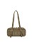 Puffy Quilted Suede Shoulder Bag