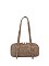 Puffy Quilted Suede Shoulder Bag