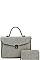 2IN1 DESIGNER MODERN SQUARE SATCHEL WITH MATCHING WALLET