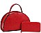 2 IN 1 SEMI CIRCLE SATCHEL WITH MATCHING WALLET