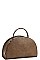 DESIGNER SEMI CIRCLE SATCHEL WITH LONG STRAP