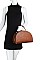 DESIGNER SEMI CIRCLE SATCHEL WITH LONG STRAP