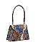MULTI COLOR SNAKE PRINT SHOULDER HANDLE TOTE BAG