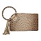 Ostrich Croc HandCuff Tassel Wristlet Clutch