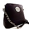 Fashion Emblem Chained Strap Dome Messenger