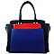 Color Block Saffiano Combo Satchel