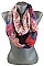 Pack of (12 Pieces) Assorted Color Stylish Floral Print Infinity Scarves FM-K6019