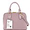 Crocodile Print Trim Classy Medium Dome Satchel MH-KBM2294