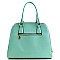 Foxy Style Dome Shape Color Block Satchel