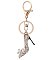 Rhinestone Lady High Heel Metal Bag Pendant Keychain