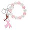 Cryatal Pink Ribbon AFRO DIVA BRACELET KEYCHAIN