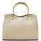 Metal Handle 3 Compartment Satchel