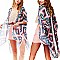 WESTERN STYLE GEOMETRIC PATTERN WOMEN'S COVER-UP KIMONO