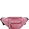 STYLISH SMOOTH FAUX LEATHER FASHION TASSELED TRAVEL WAIST BAG JYKL-089