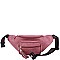 STYLISH SMOOTH FAUX LEATHER FASHION TASSELED TRAVEL WAIST BAG JYKL-089