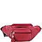 STYLISH SMOOTH FAUX LEATHER FASHION TASSELED TRAVEL WAIST BAG JYKL-089