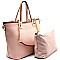 KL6246-LP Chain Accent 2 Tone 2 in 1 Tote