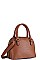 DOMED SATCHEL WITH LONG STRAP