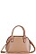 DOMED SATCHEL WITH LONG STRAP